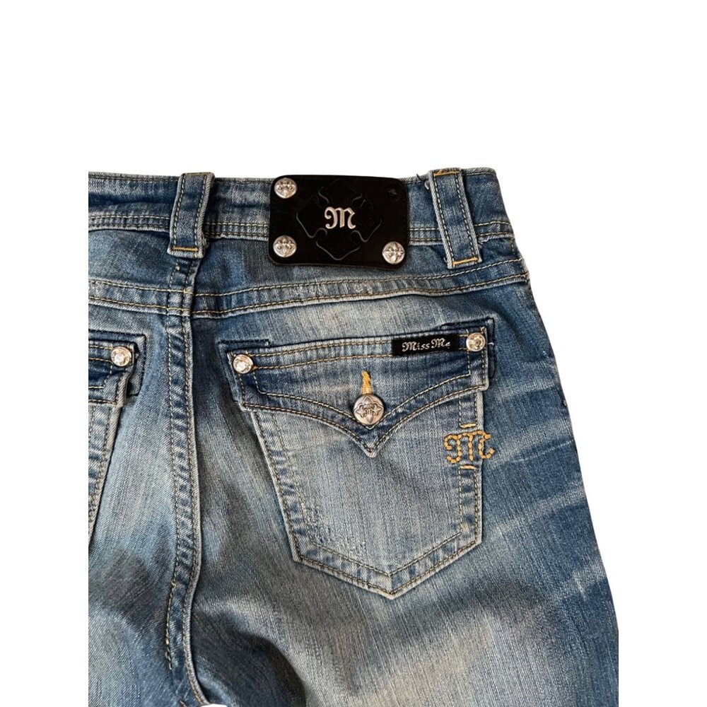 Miss Me Medium Wash Boyfriend Capri Blue Jeans Women's Size 25 JB5547P2 - Picture 2 of 9